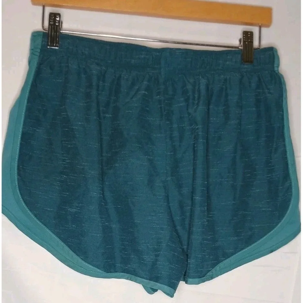 Nike Running Shorts Women's Size Large DARK BLUE  and TURQUOISE Lined